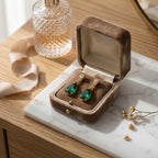 Emerald Teardrop Crystal Gold Drop Earrings