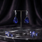 Black Teardrop Crystal Elegance Earrings