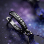 Black Teardrop Crystal Elegance Earrings