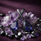Black Teardrop Crystal Elegance Earrings