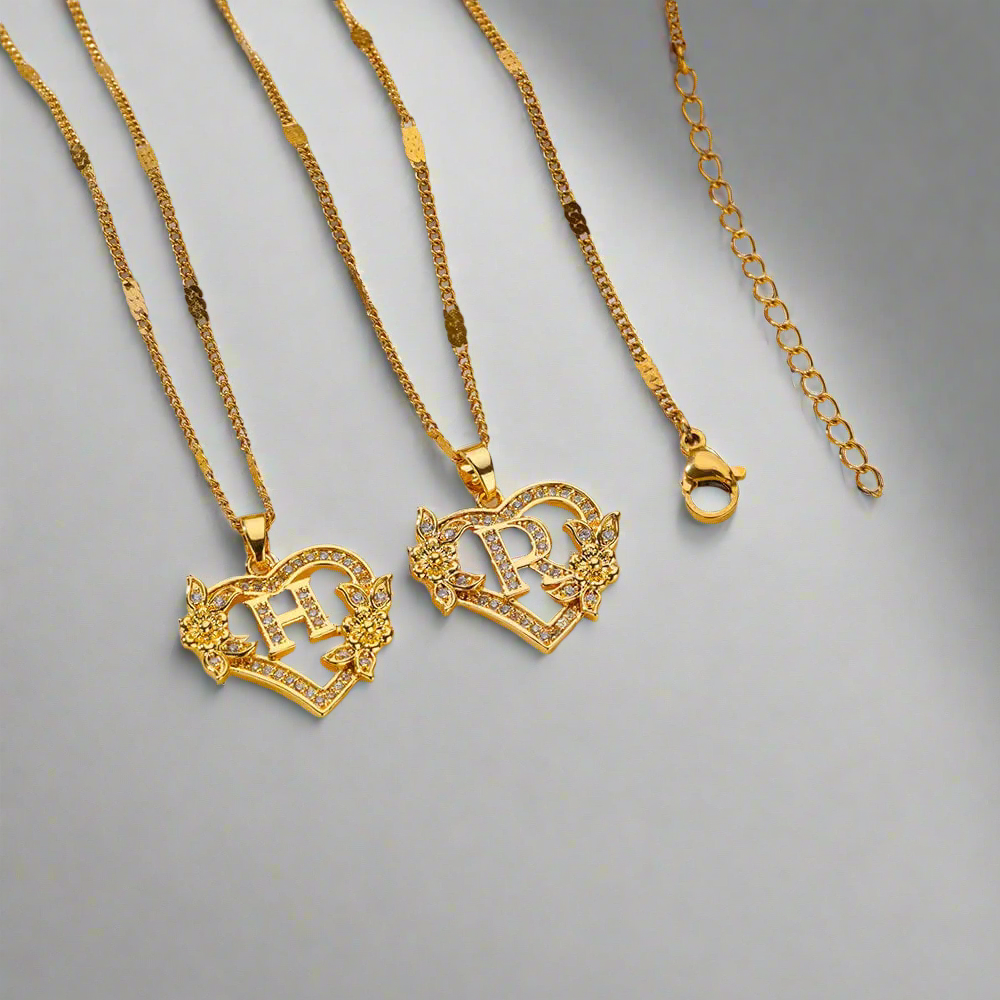 Personalized Initial Heart Necklace