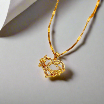 Personalized Initial Heart Necklace