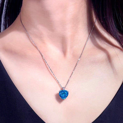 Celestial Sapphire Heart Jewelry Set - Seraph Luxe