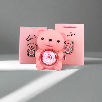 Eternal Love Rose Teddy Necklace Box - Seraph Luxe