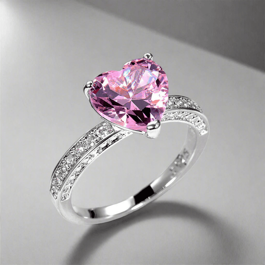 Eternal Pink Heart Ring - Seraph Luxe